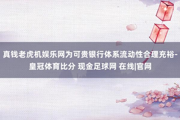 真钱老虎机娱乐网为可贵银行体系流动性合理充裕-皇冠体育比分 现金足球网 在线|官网